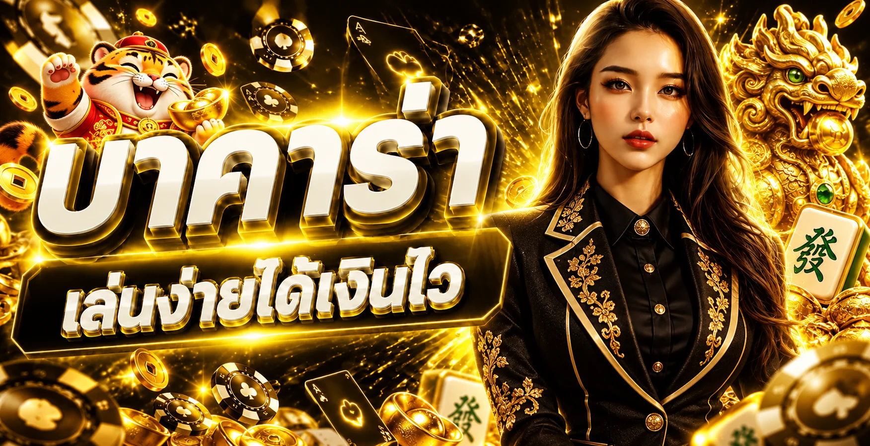 แบนเนอร์ Play77 Wallet และคาสิโนออนไลน์โทนดำทอง